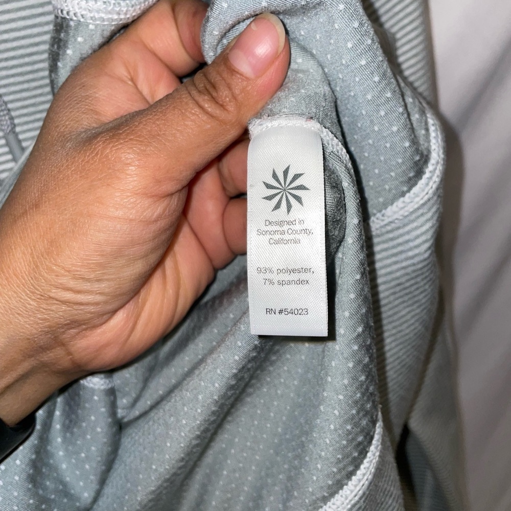 Athleta Gray Striped Hoodie - Picture 4 of 5